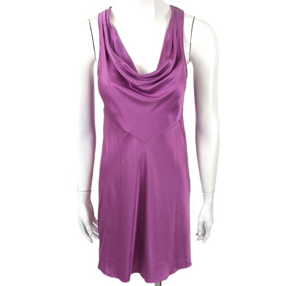 Rebecca Taylor Y2K Silk Slip Dress Womens 6 Purple Sleeveless Cocktail Fairy - Picture 1 of 11